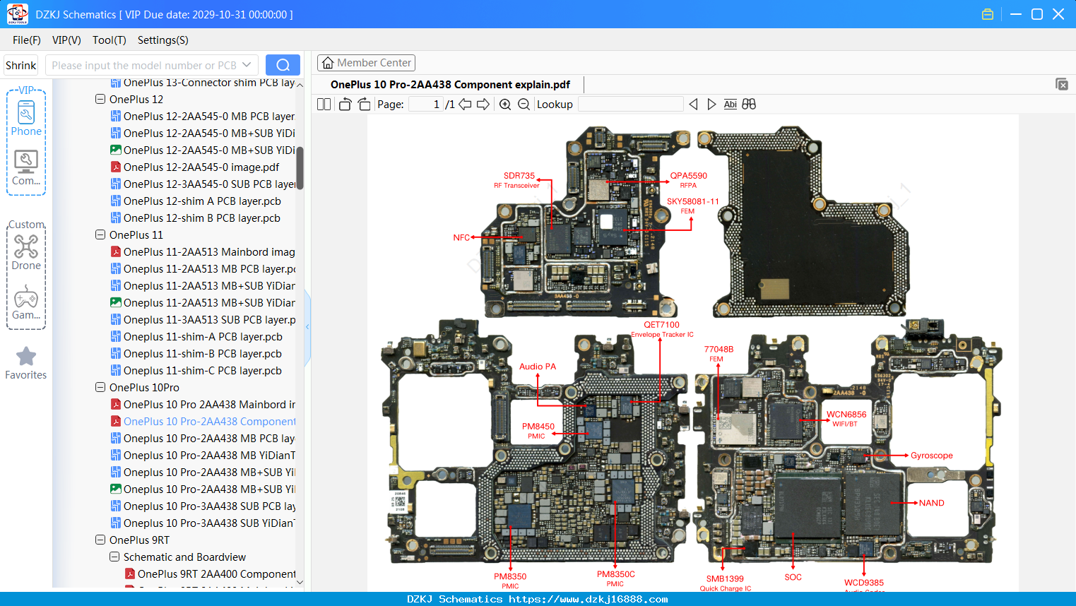 OnePlus 10 Pro-2AA438 Component Explain